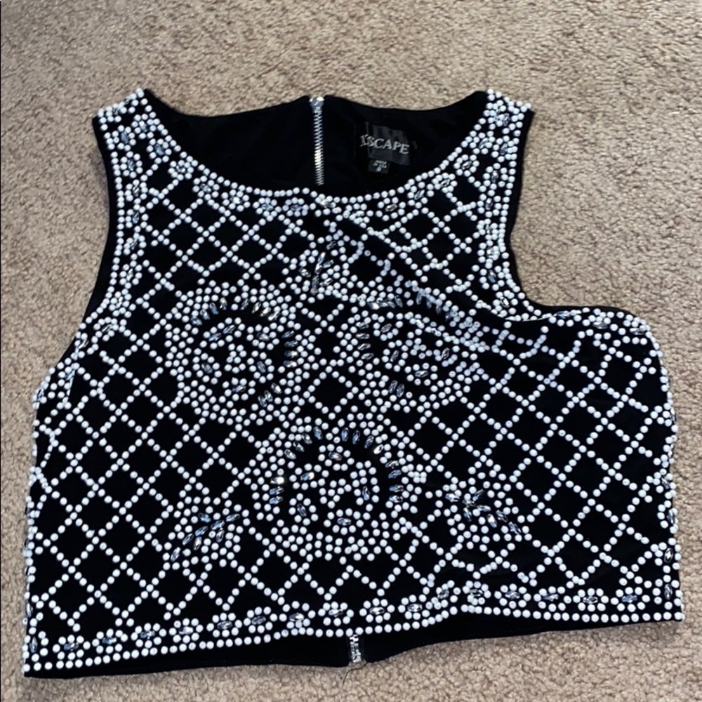 XScape Sequined Crop Top